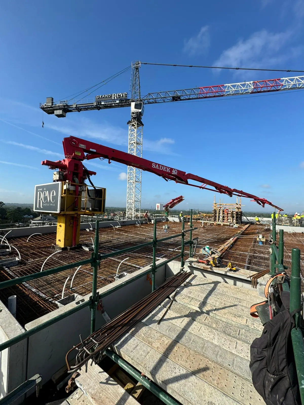 Sadek boom pump on site